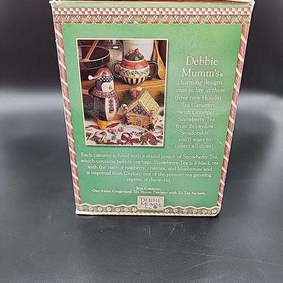 Vintage Sakura Debbie Mumm Sweet Gingerland Gingerbread House Ceramic Canister - Picture 14 of 14